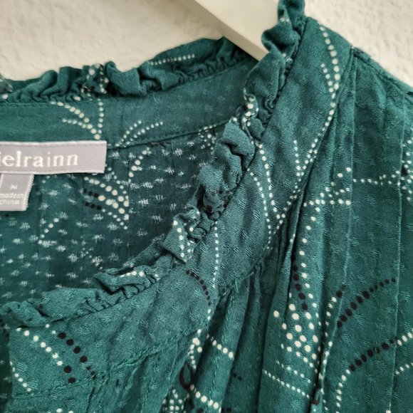 Daniel Rainn Teal Blouse - Picture 3 of 7
